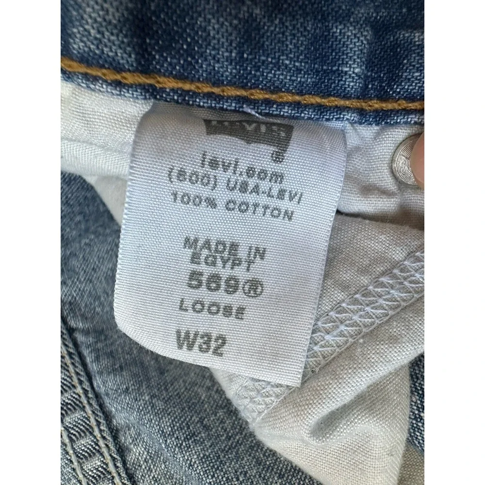 Levi's Men's 569 Loose Straight Denim Shorts Blue Size 32